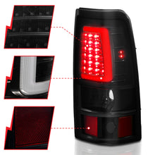 Load image into Gallery viewer, ANZO 311331 1999-2002 Chevy Silverado 1500 LED Taillights Plank Style Black w/Smoke Lens