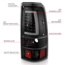 Load image into Gallery viewer, ANZO 311333 2003-2006 Chevy Silverado 1500 LED Taillights Plank Style Black w/Clear Lens
