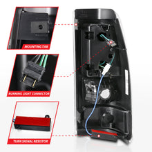 Load image into Gallery viewer, ANZO 311333 2003-2006 Chevy Silverado 1500 LED Taillights Plank Style Black w/Clear Lens