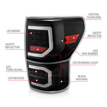 Load image into Gallery viewer, ANZO 311336 2007-2013 Toyota Tundra LED Taillights Plank Style Black w/Clear Lens