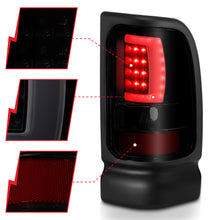 Load image into Gallery viewer, ANZO 311340 1994-2001 Dodge Ram 1500 LED Taillights Plank Style Black w/Smoke Lens