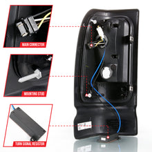 Load image into Gallery viewer, ANZO 311340 1994-2001 Dodge Ram 1500 LED Taillights Plank Style Black w/Smoke Lens