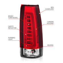 Load image into Gallery viewer, ANZO 311346 1999-2000 Cadillac Escalade LED Taillights Chrome Housing Red/Clear Lens Pair