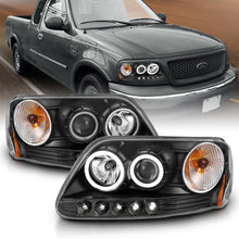 Load image into Gallery viewer, ANZO 111097 1997-2003 Ford F-150 Projector Headlights w/ Halo Black (CCFL)