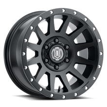 Load image into Gallery viewer, ICON 2017857345SB Compression 17x8.5 5x5 -6mm Offset 4.5in BS 71.5mm Bore Satin Black Wheel