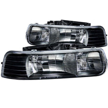 Load image into Gallery viewer, ANZO 111155 1999-2002 Chevrolet Silverado 1500 Crystal Headlights Black