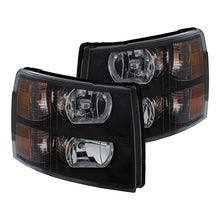 Load image into Gallery viewer, ANZO 111393 2007-2013 Chevrolet Silverado Crystal Headlights Black
