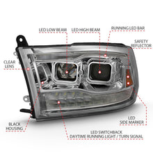 Load image into Gallery viewer, ANZO 111441 2009-2018 Dodge Ram 1500 Projector H.L. Switchback Black Amber
