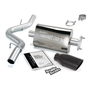 Banks Power 51314-B Monster Exhaust System - Single Exit - Black Obround Tip