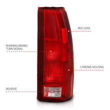 Load image into Gallery viewer, ANZO 311301 1988-1999 Chevy C1500 Taillight Red/Clear Lens (OE Replacement)