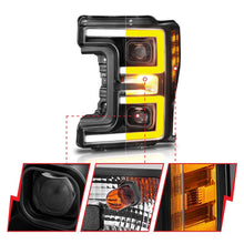 Load image into Gallery viewer, ANZO 111388 LED Headlights 17-18 Ford F-250 Super Duty Plank-Style L.E.D. Headlight Black (Pair)