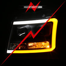 Load image into Gallery viewer, ANZO 111402 07-14 Chevy Tahoe Projector Headlights w/ Plank Style Design Black w/ Amber