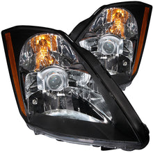 Load image into Gallery viewer, ANZO 121108 2003-2005 Nissan 350Z Crystal Headlights Black