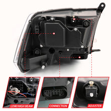 Load image into Gallery viewer, ANZO 111439 2009-2018 Dodge Ram 1500 Projector Plank Style Switchback H.L Halo Black Amber (OE Style)