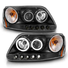 Load image into Gallery viewer, ANZO 111097 1997-2003 Ford F-150 Projector Headlights w/ Halo Black (CCFL)