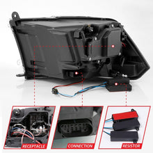 Load image into Gallery viewer, ANZO 111465 2009-2018 Dodge Ram 1500 Led Projector Plank Style Switchback H.L Halo Chrome Amber (OE Style)