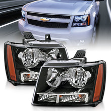 Load image into Gallery viewer, ANZO 111392 2007-2014 Chevrolet Tahoe/Suburban Crystal Headlights Black