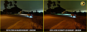 7" Gravity LED - 2-Headlights - 40W Driving Beam - for 07-18 Jeep JK