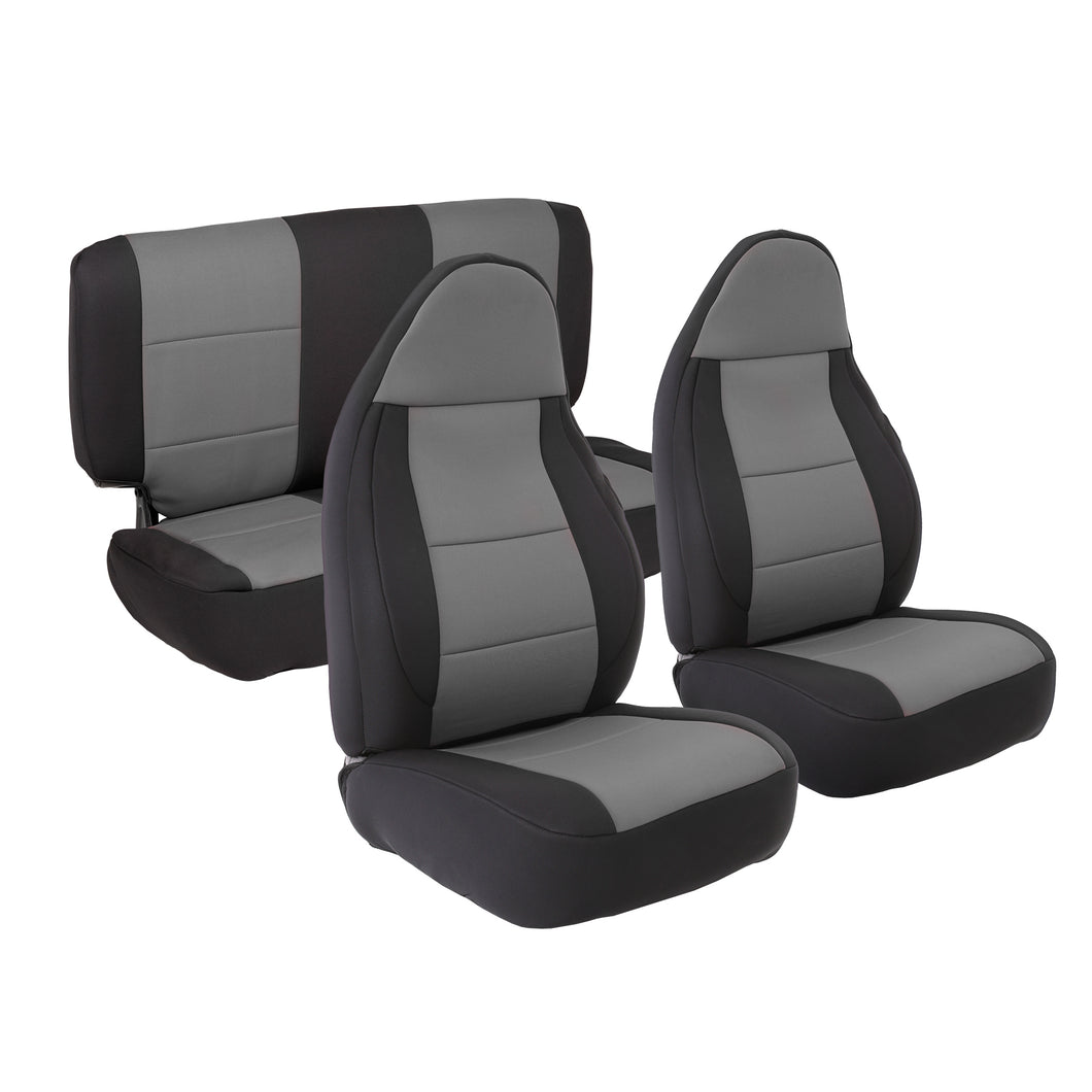 Smittybilt NEOPRENE SEAT COVER SET FRONT/REAR - CHARCOAL JEEP 03-06 TJ 471322