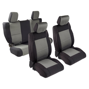 Smittybilt NEOPRENE SEAT COVER SET FRONT/REAR - CHARCOAL JEEP 13-18 JK - 4 DOOR 471622