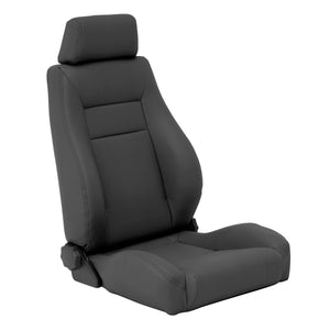 Smittybilt SEAT - FRONT - CONTOUR SPORT BUCKET W/ RECLINER - BLACK DENIM JEEP 76-18 CJ & WRANGLER CJ/YJ/TJ/LJ 49515