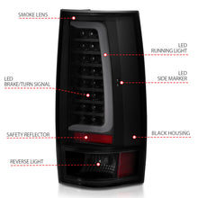 Load image into Gallery viewer, ANZO 311322 2007-2014 Chevy Tahoe LED Taillight Plank Style Black w/Smoke Lens