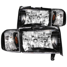 Load image into Gallery viewer, ANZO 111067 1994-2001 Dodge Ram Crystal Headlights Black
