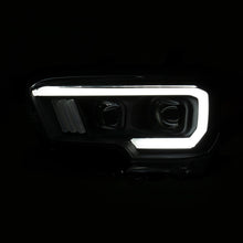 Load image into Gallery viewer, ANZO 111396 2016-2017 Toyota Tacoma Projector Headlights w/ Plank Style Switchback Black w/ Amber