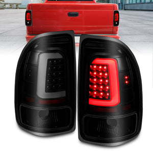 ANZO 311348 1997-2004 Dodge Dakota LED Taillights Black Housing