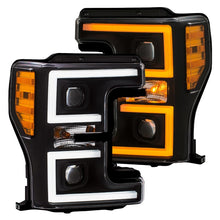 Load image into Gallery viewer, ANZO 111388 LED Headlights 17-18 Ford F-250 Super Duty Plank-Style L.E.D. Headlight Black (Pair)