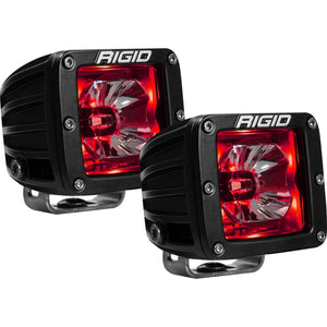 RIGID Radiance Pod With Red Backlight Surface Mount Black Housing Pair