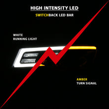Load image into Gallery viewer, ANZO 111418 2017-2018 Jeep Grand Cherokee Projector Headlights w/ Plank Style Switchback - Black w/ Amber
