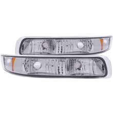 Load image into Gallery viewer, ANZO 511064 1999-2002 Chevrolet Silverado 1500 Euro Parking Lights Chrome w/ Amber Reflector