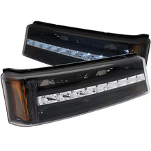 Load image into Gallery viewer, ANZO 511067 2003-2006 Chevrolet Silverado 1500 LED Parking Lights Black w/ Amber Reflector