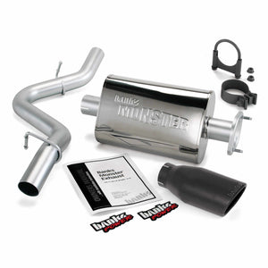 Banks Power 51314-B Monster Exhaust System - Single Exit - Black Obround Tip