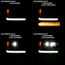 Load image into Gallery viewer, ANZO 111421 16-18 Chevrolet Silverado 1500 LED Projector Headlights w/Plank Style Switchback Chrome w/Amber