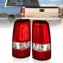 Load image into Gallery viewer, ANZO 311332 1999-2002 Chevy Silverado 1500 LED Taillights Plank Style Chrome With Red/Clear Lens