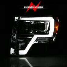 Load image into Gallery viewer, ANZO 111444 2009-2014 Ford F-150 Projector Headlight Plank Style Chrome Amber