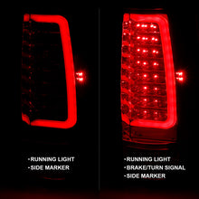 Load image into Gallery viewer, ANZO 311323 2007-2014 Chevy Tahoe LED Taillight Plank Style Chrome With Red/Clear Lens