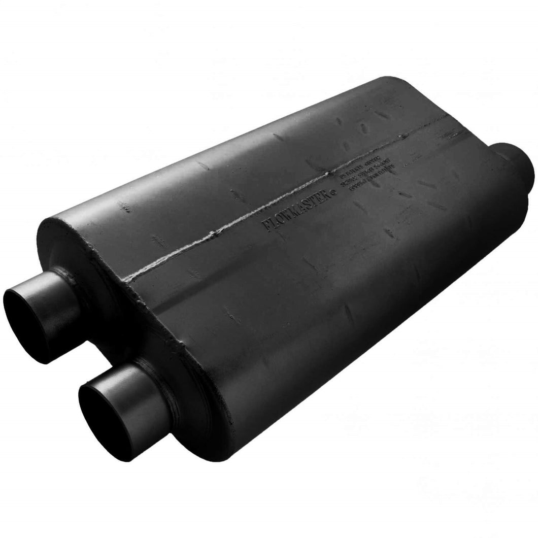 Flowmaster 530513 50 Big Block Muffler - 3.00 Dual In / 3.50 Offset Out - Mild Sound