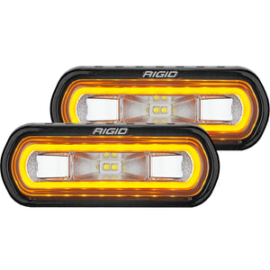 RIGID SR-L Series Off-Road Spreader Pod 3 Wire Surface Mount Amber Halo Pair