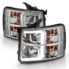 Load image into Gallery viewer, ANZO 111481 2007-2013 Chevy Silverado 1500 Projector Plank Style Chrome Amber