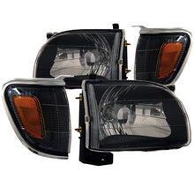 Load image into Gallery viewer, ANZO 121190 2001-2004 Toyota Tacoma Crystal Headlights Black