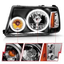 Load image into Gallery viewer, ANZO 111152 2001-2011 Ford Ranger Projector Headlights w/ Halo Black (CCFL) 1 pc