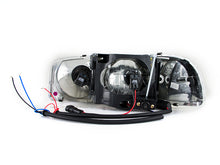 Load image into Gallery viewer, ANZO 111207 1999-2006 Gmc Sierra 1500 Crystal Headlights w/ Halo and LED Black