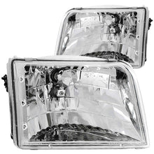 Load image into Gallery viewer, ANZO 111106 2000-2004 Ford Excursion Crystal Headlights Black w/ LED 1pc