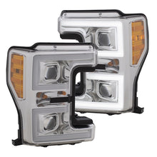 Load image into Gallery viewer, ANZO 111389 LED Headlights 17-18 Ford F-250 Super Duty Plank-Style L.E.D. Headlight Chrome (Pair)