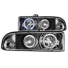 Load image into Gallery viewer, ANZO 111015 1998-2005 Chevrolet S-10 Projector Headlights w/ Halo Black