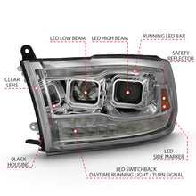 Load image into Gallery viewer, ANZO 111441 2009-2018 Dodge Ram 1500 Projector H.L. Switchback Black Amber