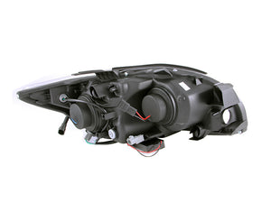 ANZO 121119 2005-2010 Scion Tc Projector Headlights w/ Halo Black (CCFL)